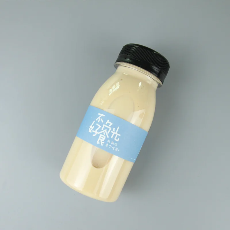 Plastic 150ml PET Packaging Clear Milk Tea Coffee Juice Drink Yogurt Bottle 16oz Empty Plastic Juice Bottles with Caps