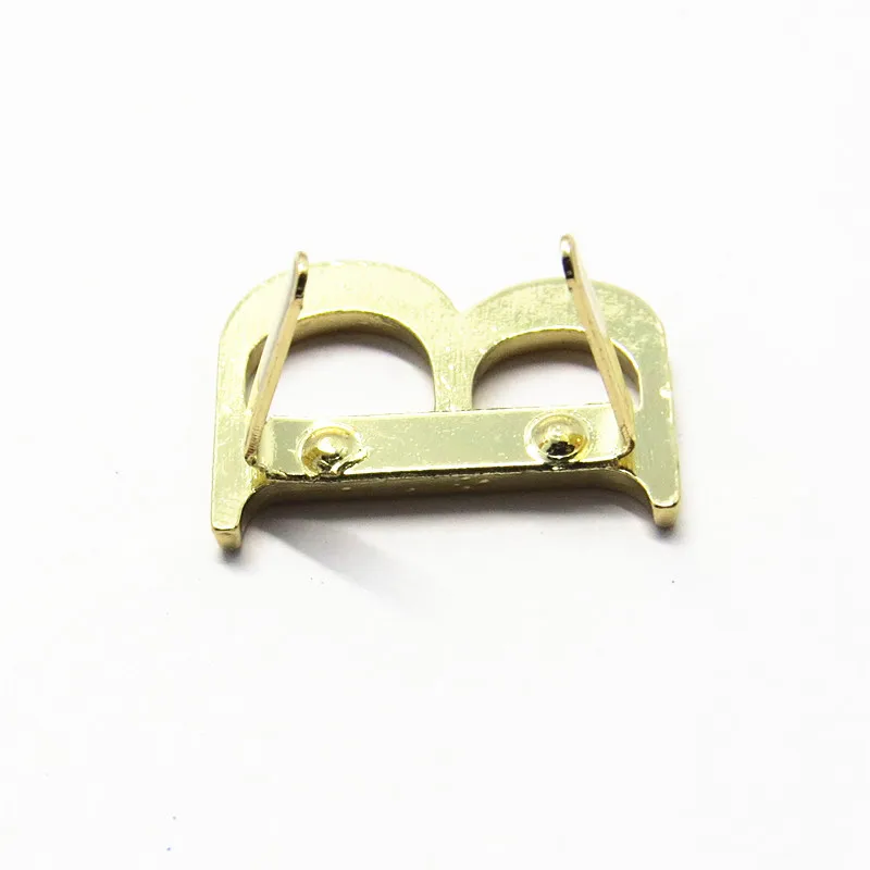 Low Price Custom Letters Metal Gold Plate Brand Logo for Leather Bags