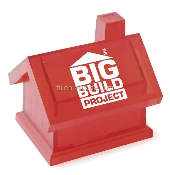 
Рекламная пластиковая прозрачная Копилка в форме дома, копилка 