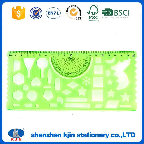 Высокое качество пластиковых шаблон линейка для студентов с различной формы