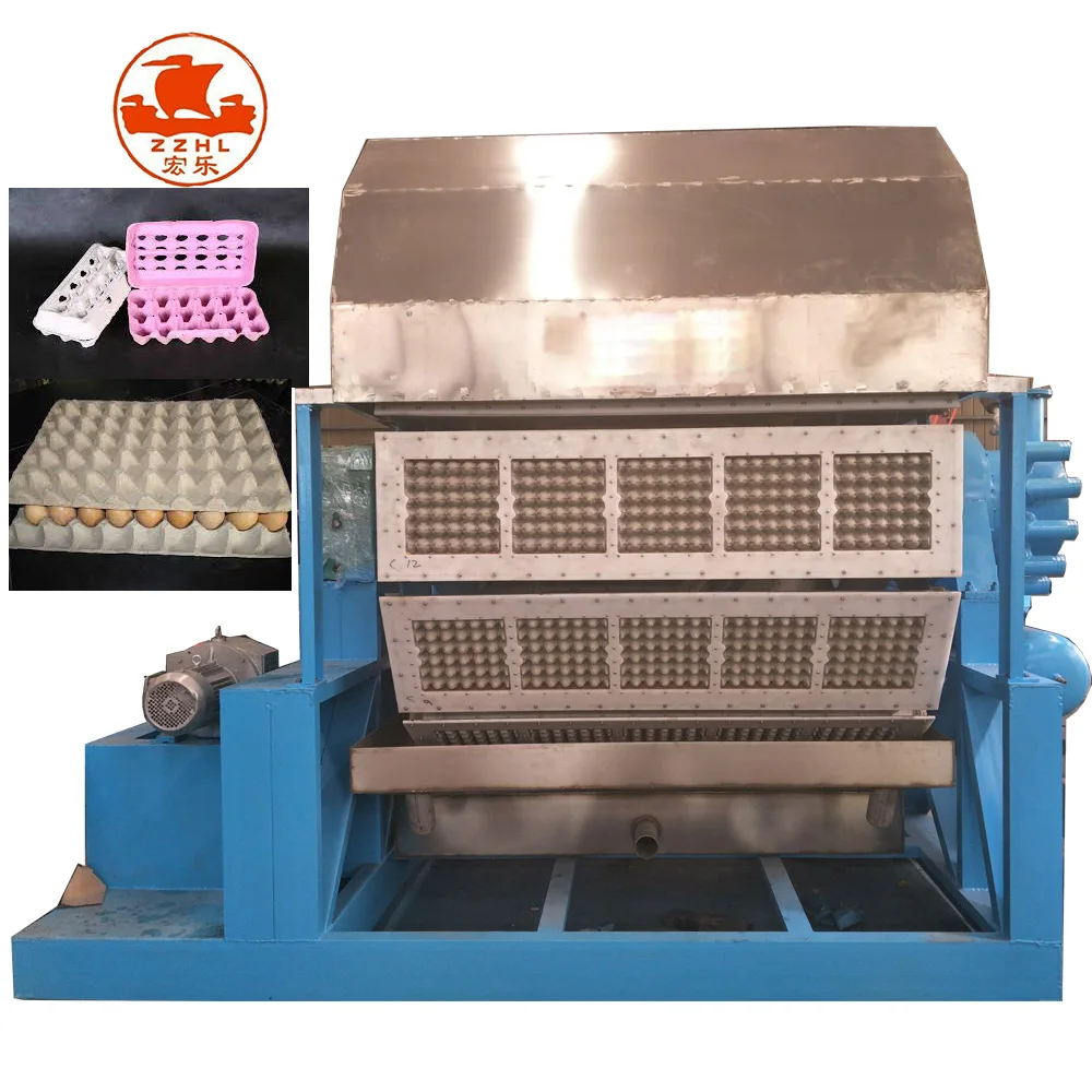 Línea de Producción Automática de Bandejas de Huevos de Pasta de Papel Reciclado de Papel Usado Máquina de Fabricación de Bandejas de Huevos Pequeña