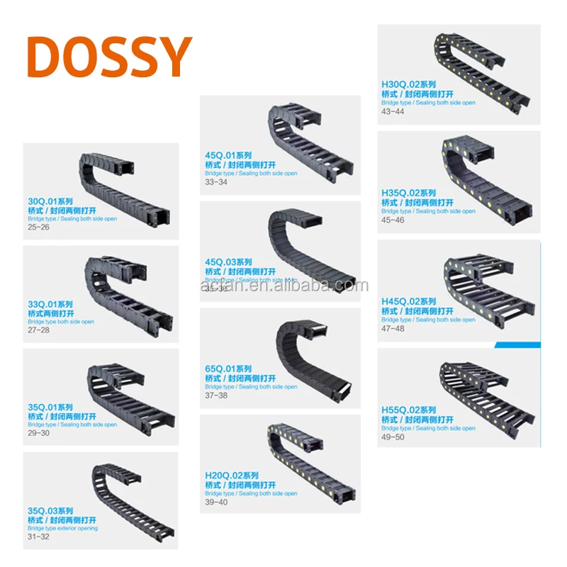 10*11mm Series Outside Openable Plastic Cable Chain Bridge Protective Drag Chain PA66 Wire Carrier