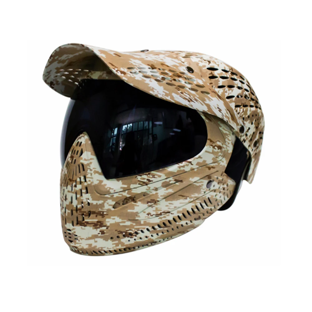 Высококачественная пейнтбольная маска на все лицо с индивидуальным логотипом и очками