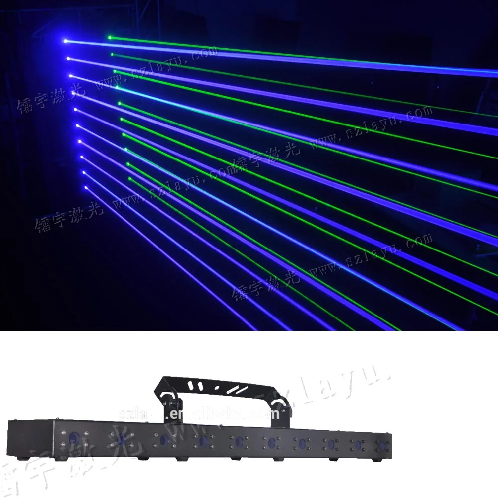 10 Heads 10 Eyes RGB or Single Color Red Blue Green Laser Light Dmx Laser Light bar with 10 Parallel Rays