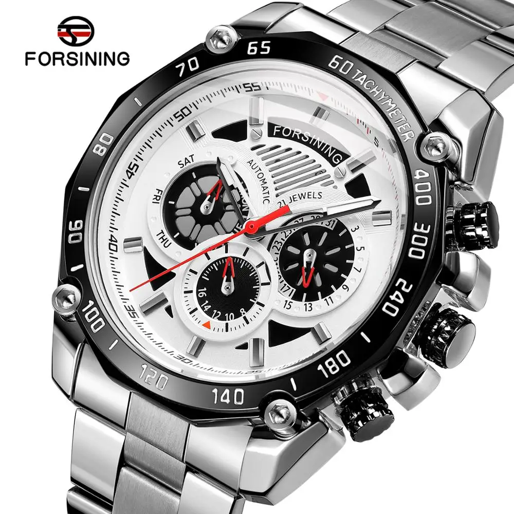 Forsining Multifunctional Date Watch Custom Mechanical Luxury Brand Automatic Men Expensive Water Resistant Watches