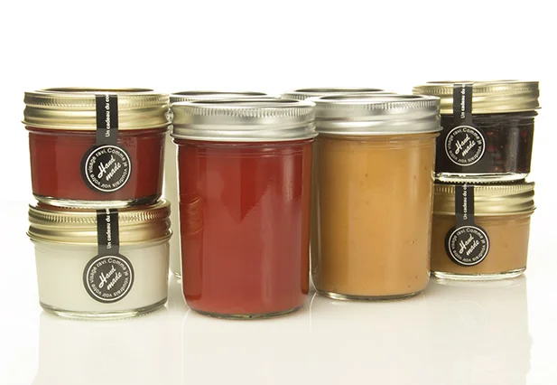 24oz glass mason jar/glass jar with metal lid/glass storage jar with Embossed Logo