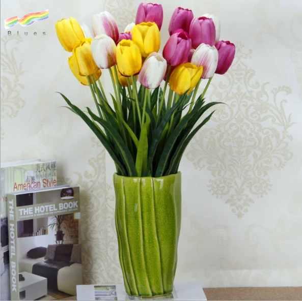 Details about   branche de fleur artificiel fleuris type tulipe 3 couleurs 