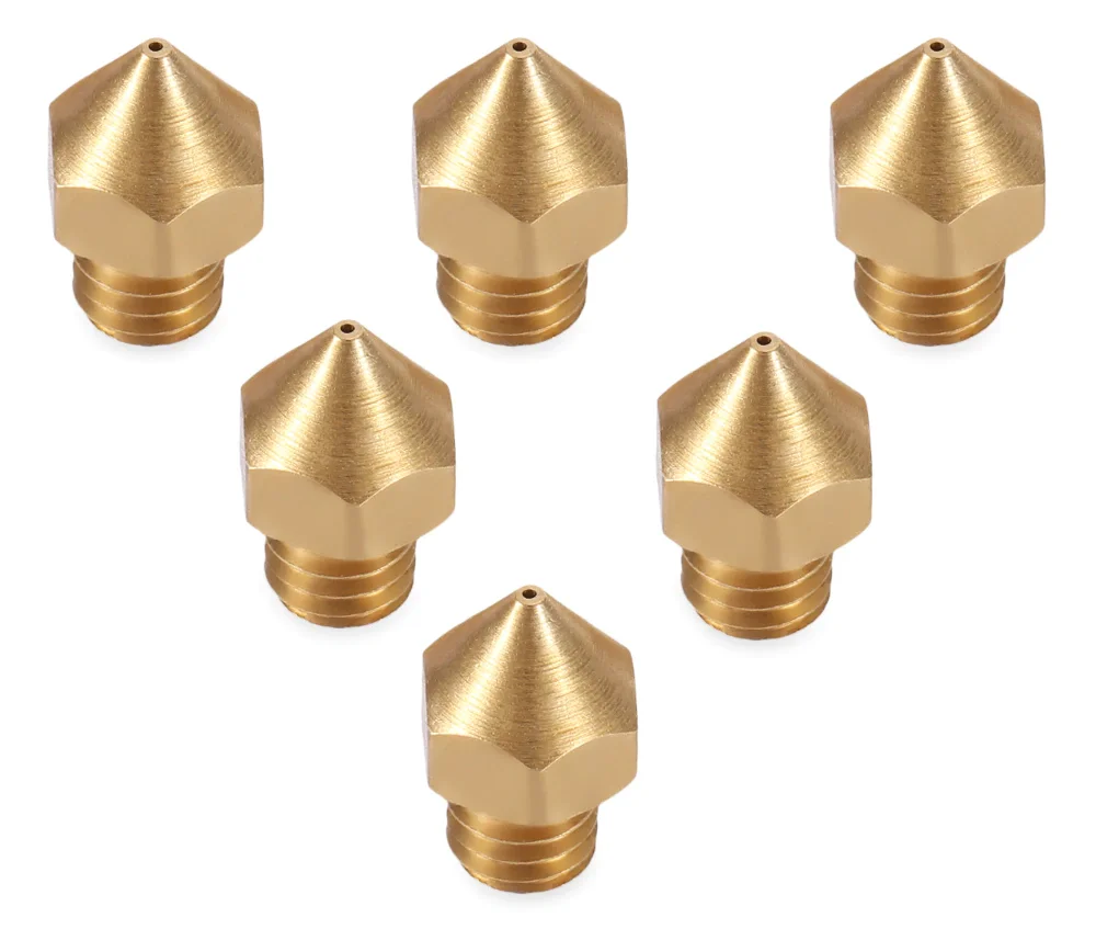Wear Resistence 3d Printer Nozzle 0.2mm To 0.6mm For 1.75mm Extruder Print Head Brass Nozzle