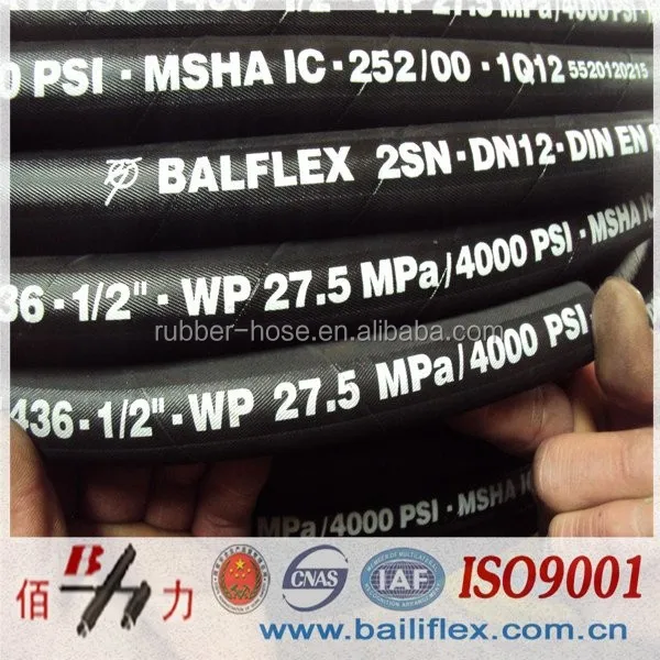 High Pressure Hydraulic Hose with Smooth Surface for Oil Delivery System