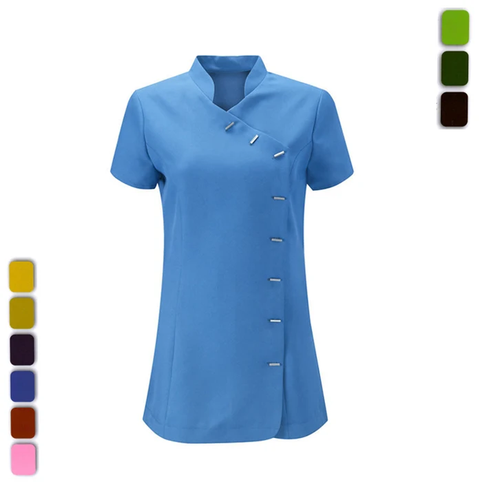 Sexy Spa Massage Uniform Waitress Salon Vest Tunic Tops