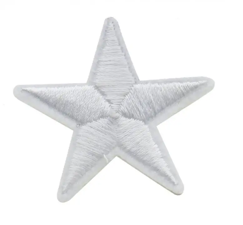 De 4,5 Cm De Hierro En Pegatinas En Ropa Apliques Coser Parches Bordados  Blanco Estrellas Ropa Parches - Buy Las Estrellas Blancas Parches Estrellas Ropa  Parches Bordados Product on 