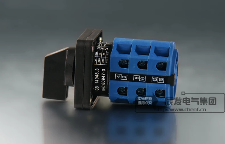 LW26-20 Drehschalter – 20A 660V, 2/3/4/6/7 Positionen, Silberkontakt, Universal-Nockenschalter