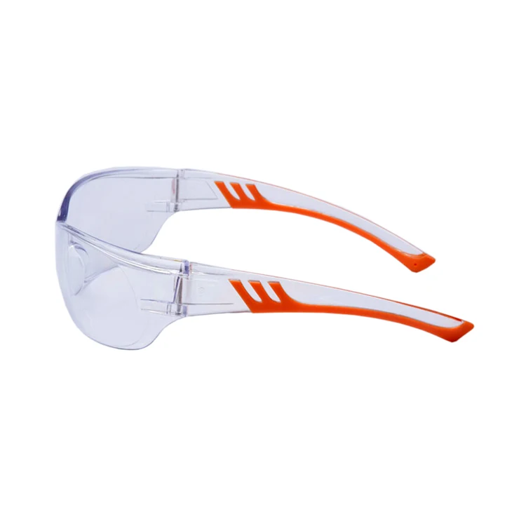
OEM trendy anti-scratch anti-fog plastic clear safety glasses 