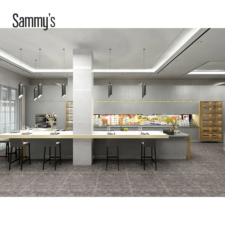 Small Kitchen Designs Aluminium Glass Modern Kitchen Cabinet Design Tempered Glass Door