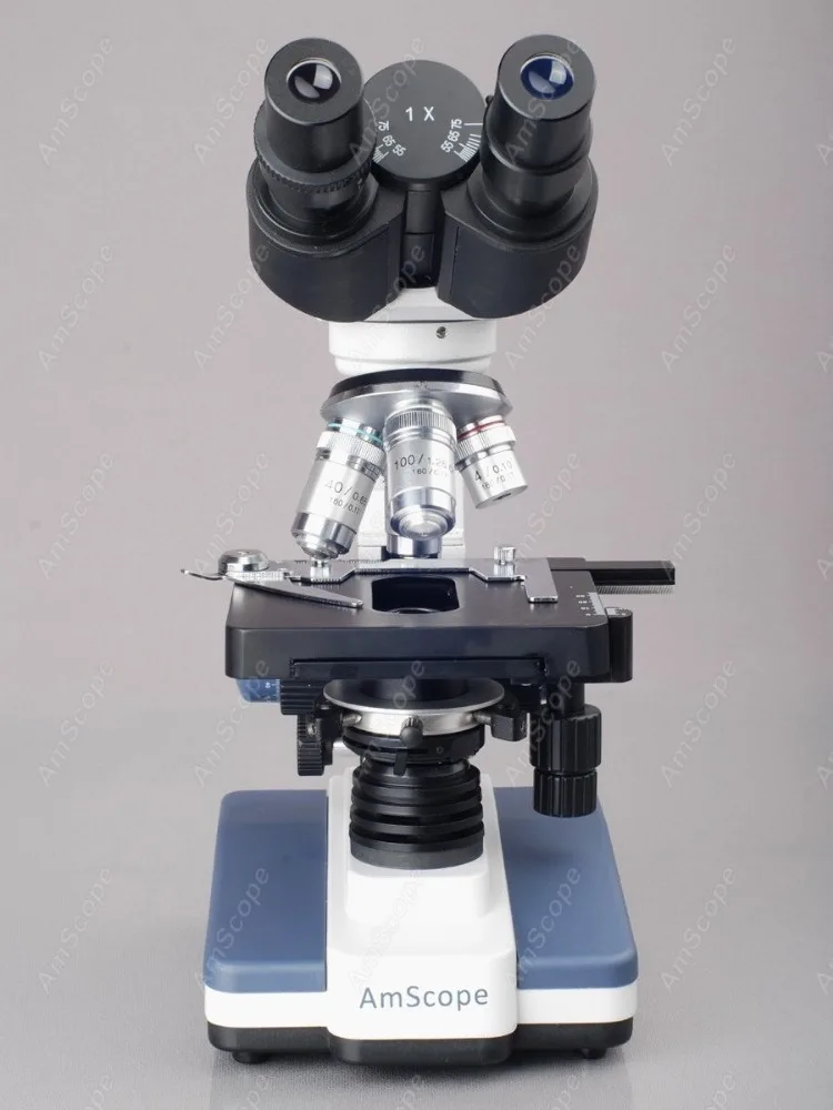 40X-2500X LED Digital Binocular Compound Microscope with 3D Stage