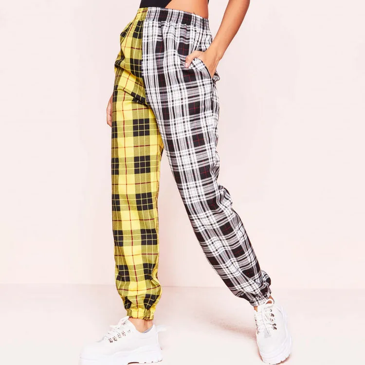 plaid designer pants