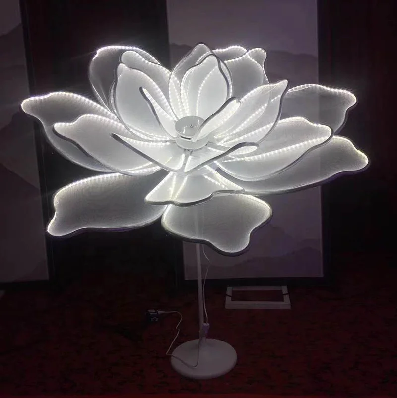 2019 New Design Dual Use LED Large Flowers Walkway Stand Ceiling Decoration Wedding Party Deco