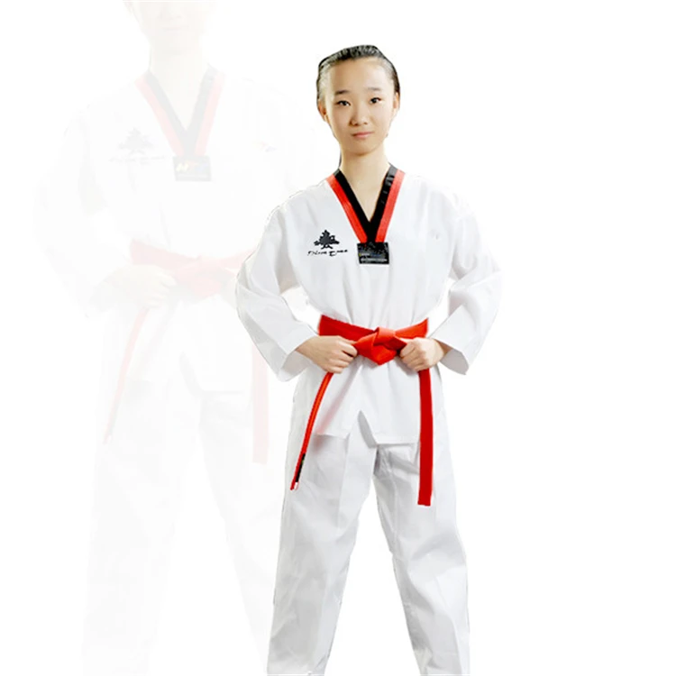 Source Sample free shipping Woosung 100% polyester taekwondo uniform kids kimono dobok for training on m.alibaba.com