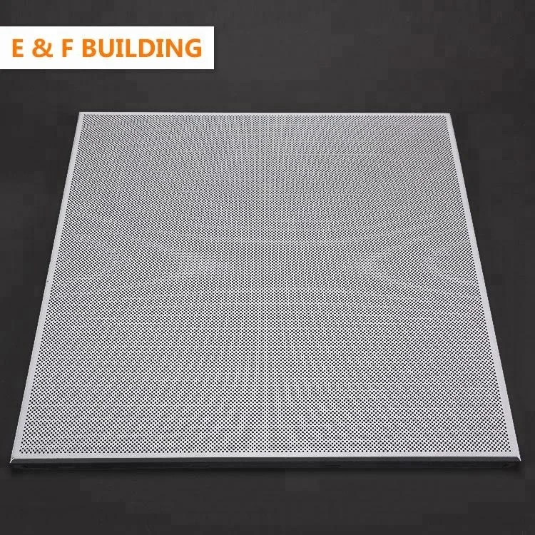 
Китайская Фабрика Фошань, перфорированные металлические накладные потолочные панели 600x600, зажим для листового алюминия, металлический потолок для крыши 