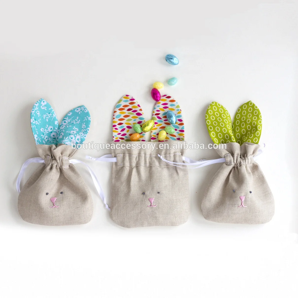 bunny drawstring bolsa