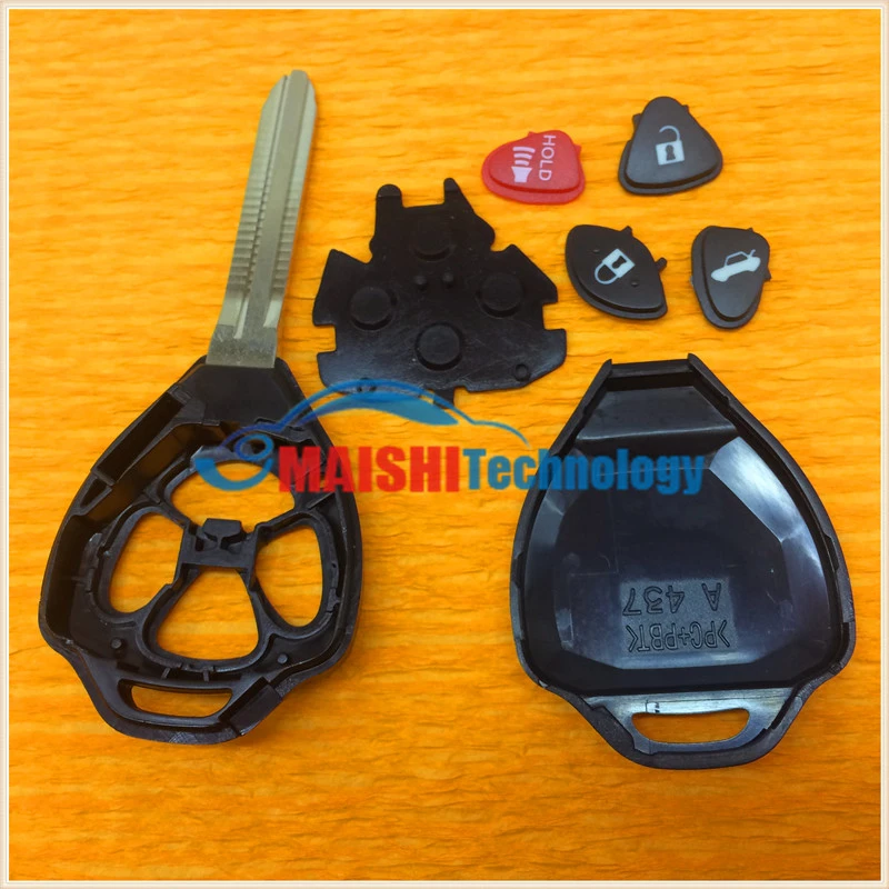 Чехол для ключа автомобиля toyota 4 кнопки дистанционного ключа оболочки с режиссерский ключи лучшего качества