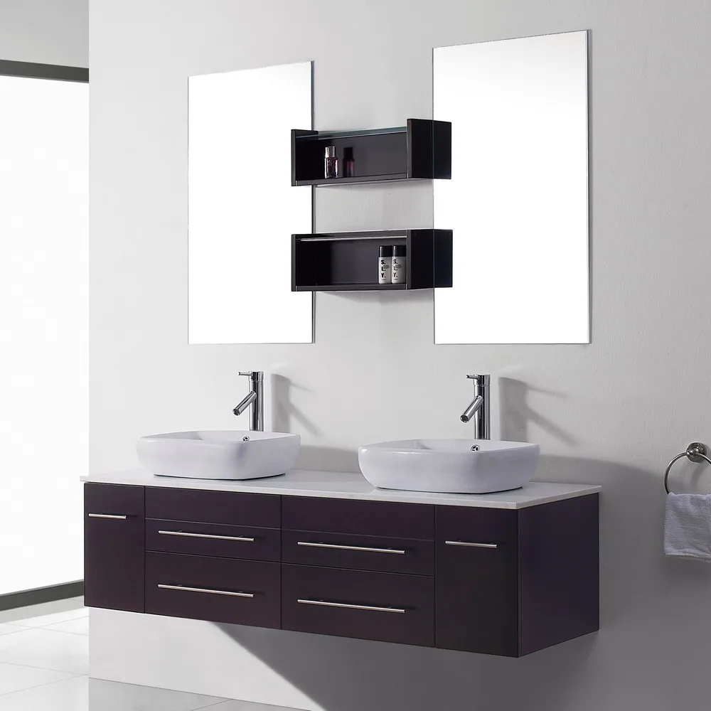 Modern Double Sink Bathroom Vanity In Espresso Buy Bathroom Vanity