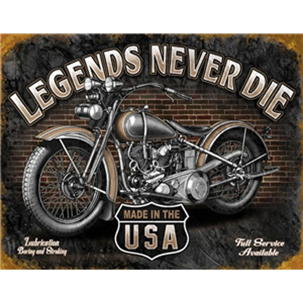 Preciser Vintage Customized Motorcycle Wholesale Embossed Retro Collection Metal Tin Signs