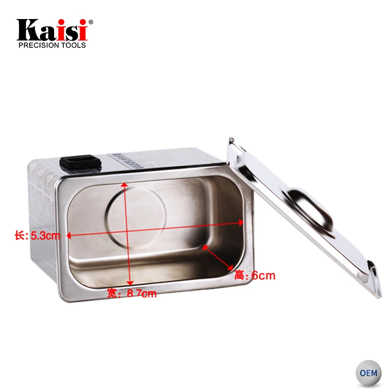 NT Ultrasilent 304 Stainless Steel 0.6L Capacity Digital Ultrasonic Cleaner For Small Parts