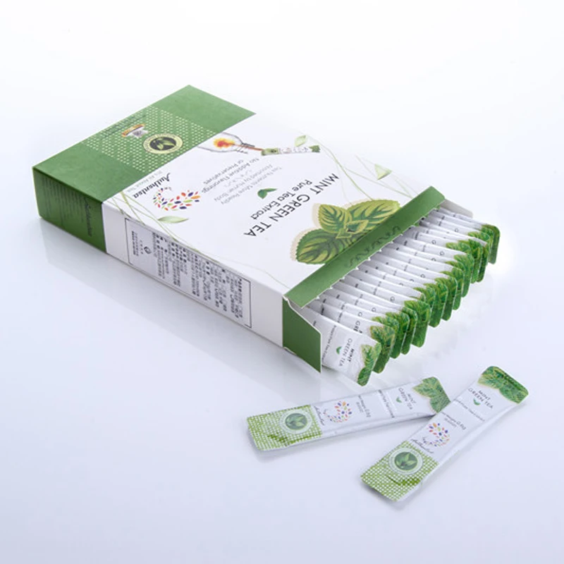 Refresh Instant Herbal Tea Mint Green Tea Extract Crystal