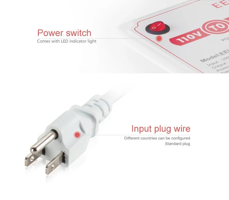 EEIO Voltage Converter 110v to 220V 1000W for Import Electric Appliance
