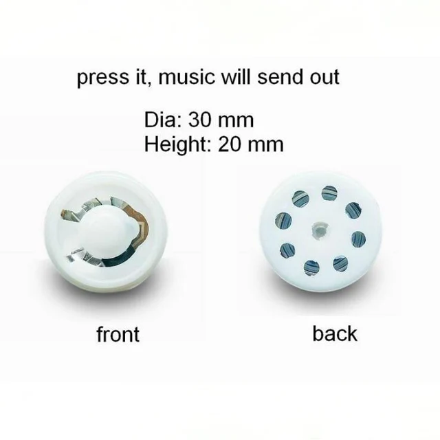round box push button recordable sound module for music plush pillow toy