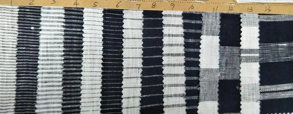 #1228 # 100% льняная пряжа окрашенная в полоску Органическая высококачественная ткань оптом