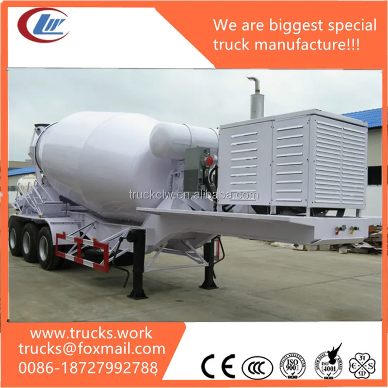 Powder Concrete Mixer Trailer Sales in Africa Concrete Mixer Transportation Truck Semi Trailer Price