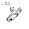 Brass with 18K white gold plated Double Wishbone Ring
