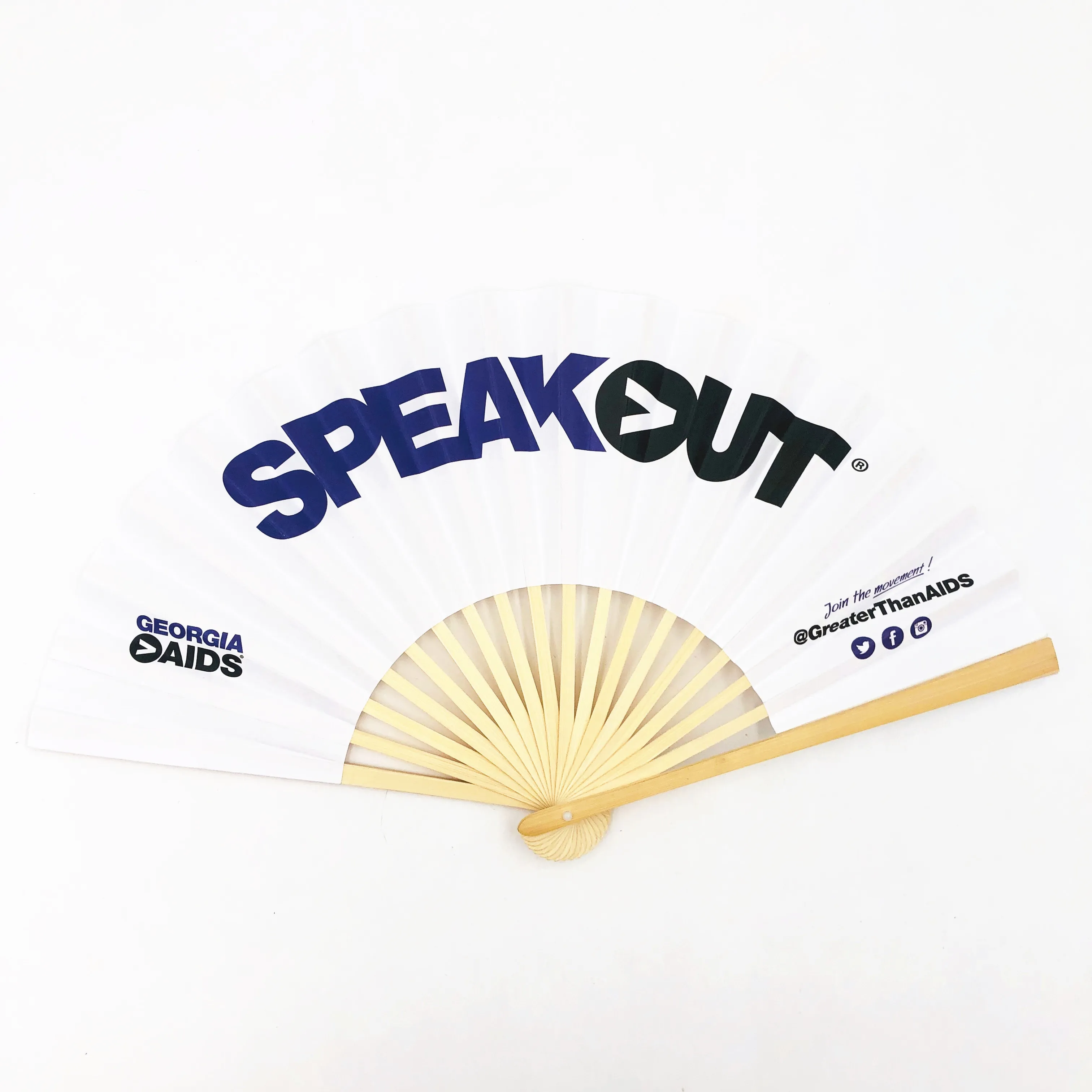 Custom Paper Bamboo Hand Fan In Nature Rib For Advertisement Buy