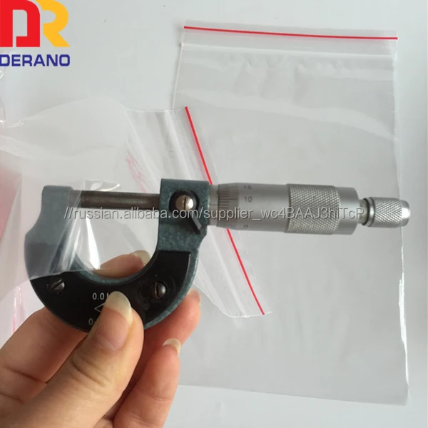 оптовая дешевые пользовательские высокое качество ldpe красная линия застегивающиеся пакеты/малый reclosable мешок для упаковки