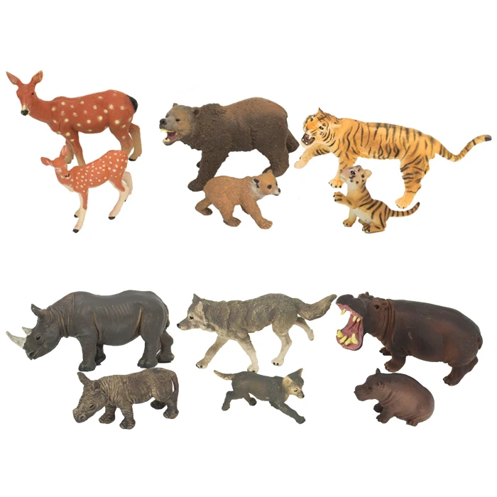 Plastic Zoo Wild Jungle Tiger Animal Figure Model Kids Nature Toy Figurines 