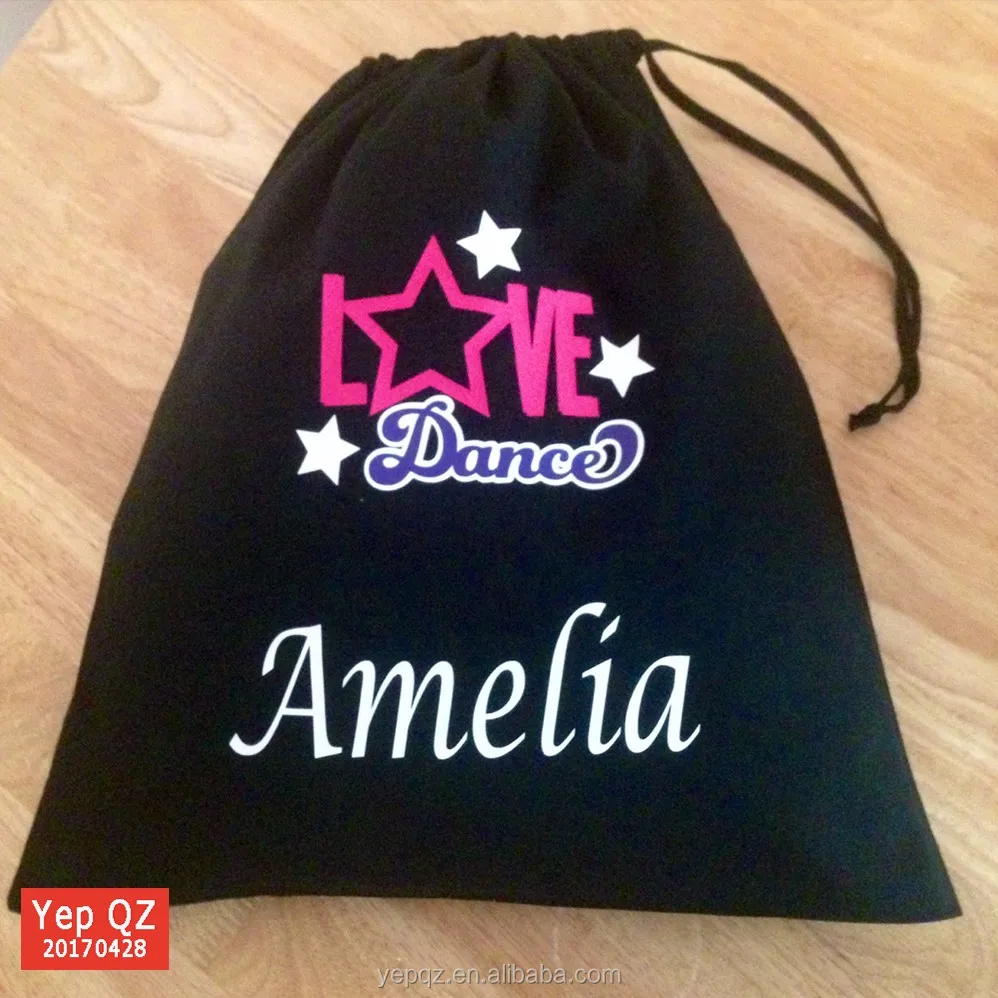 Акция, китайский поставщик, дизайн на шнурке, оптовая продажа, черный хлопковый пылесборник для обуви на заказ