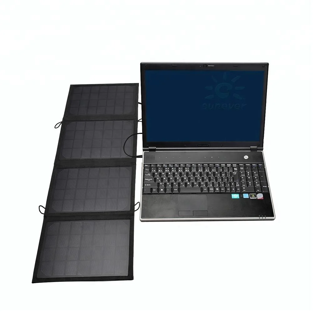 Портативное складное солнечное зарядное устройство 20 Вт с ПВХ ламинированным покрытием для ноутбуков и мобильных телефонов