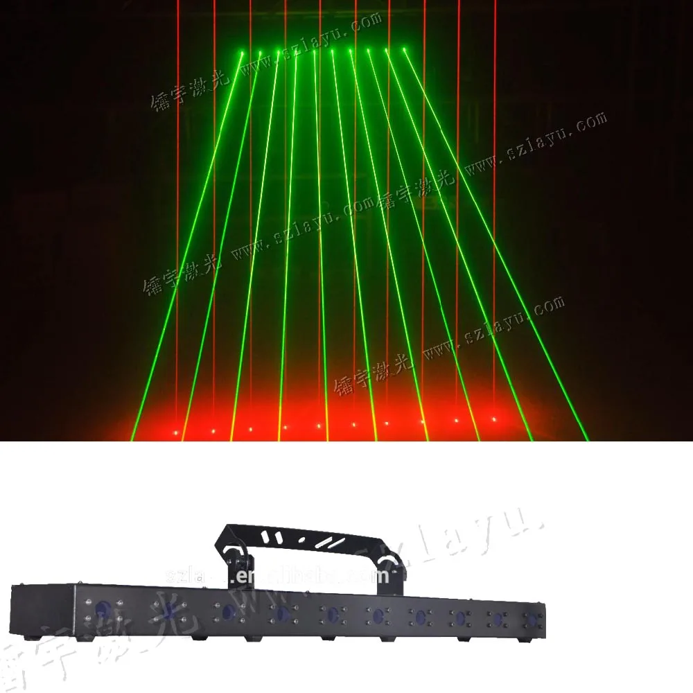 10 Heads 10 Eyes RGB or Single Color Red Blue Green Laser Light Dmx Laser Light bar with 10 Parallel Rays