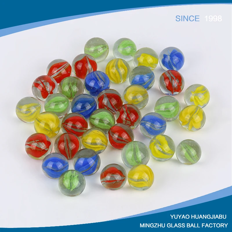 Игрушки играть 16 мм стекло мраморный шарик ясно стеклянный шар