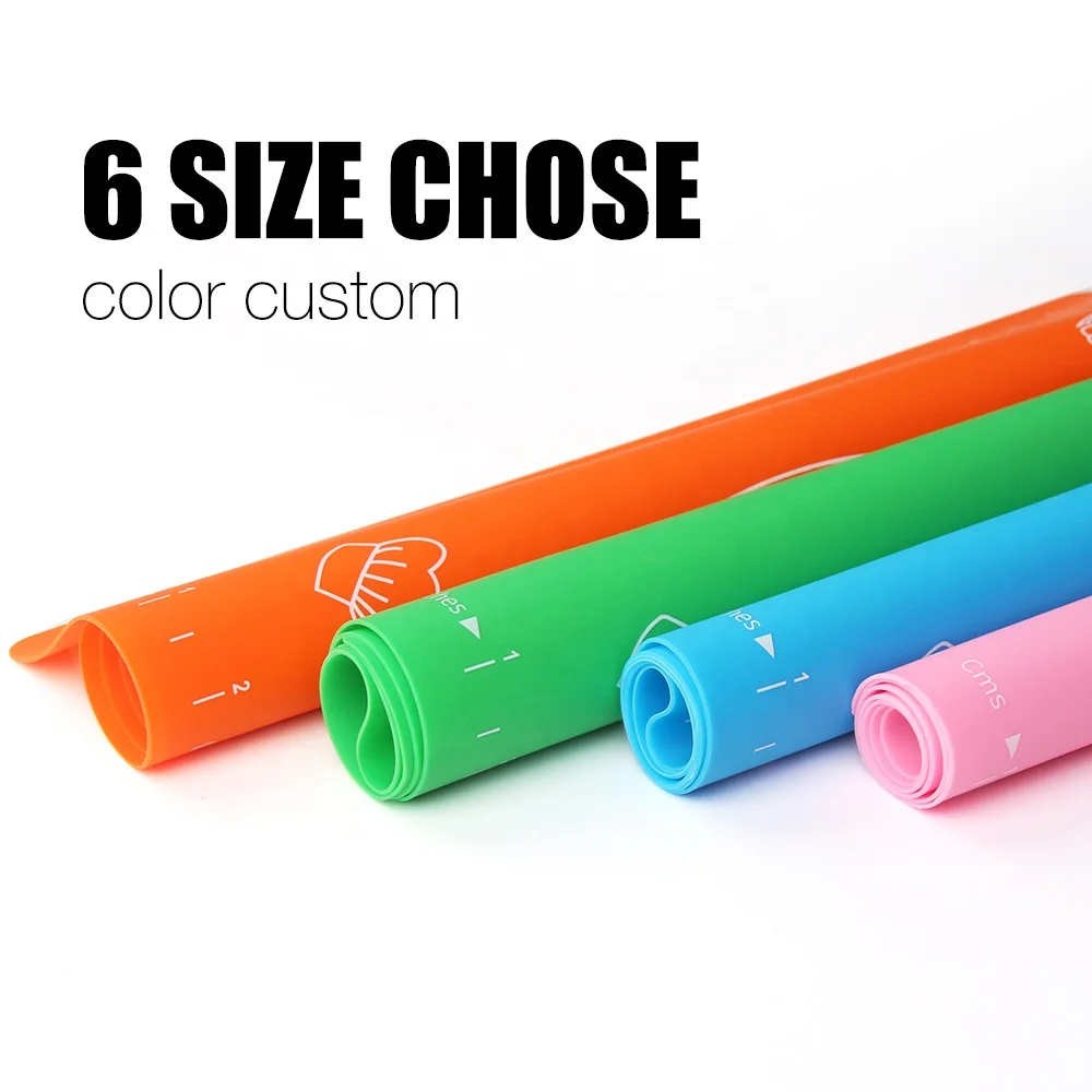 Устойчивый к высоким температурам термостойкий антипригарный нескользящий кондитерский коврик безопасный для пищевых продуктов силиконовый коврик для выпечки с измерением