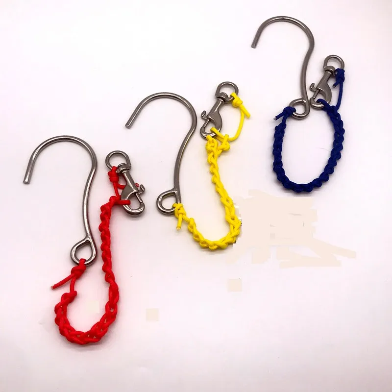 Storm Reef Hook For Scuba Diving - 304 Stainless Steel, 34.5in Total, Boltsnap & Velcro Wrap