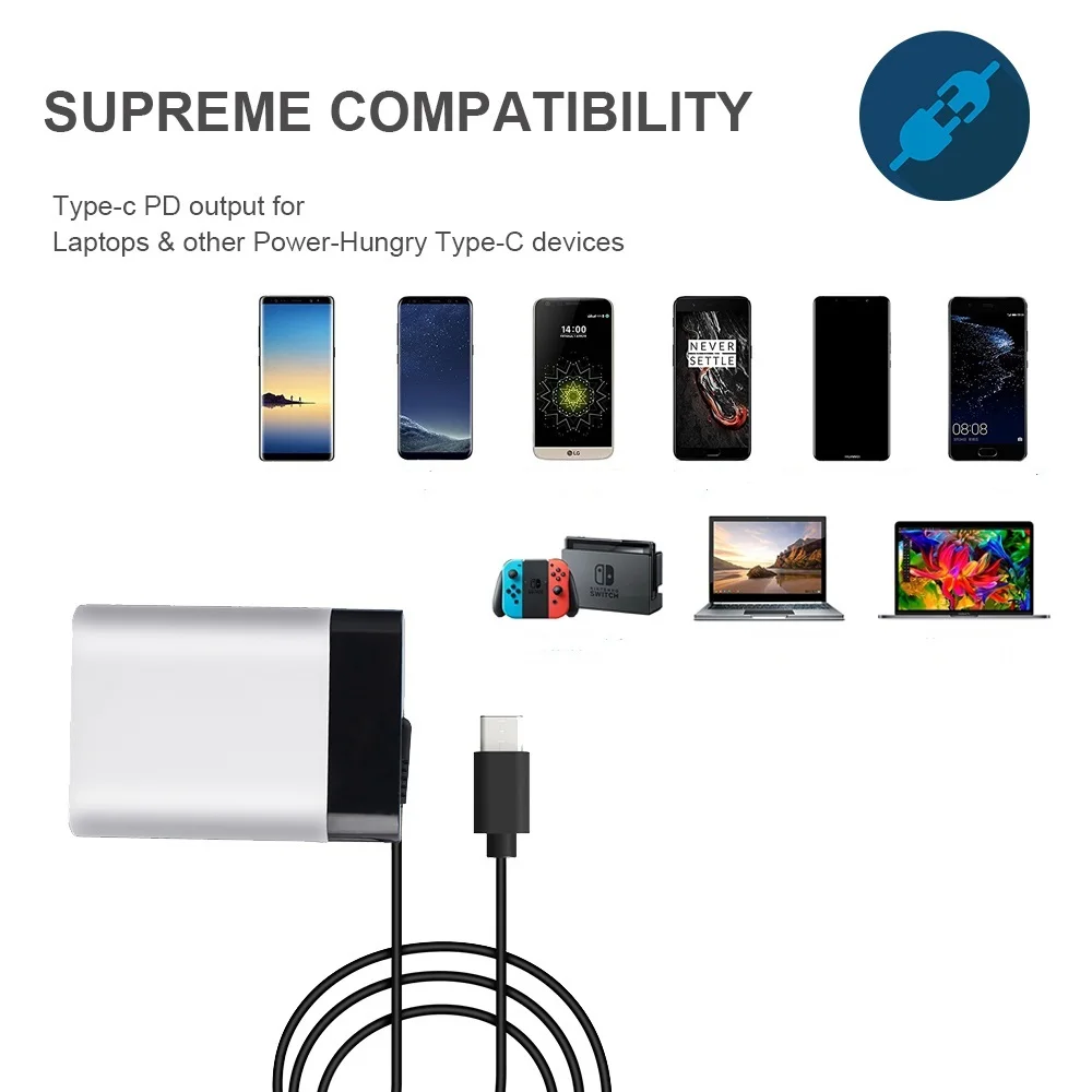 Type-c 5V 9V 12V 15V 20VPower Supply Qc 3.0 45w 60w 65w Pd Travel Wall Charger Usb C Adapter 11