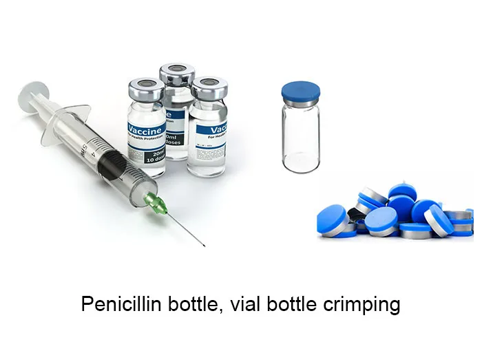 Semi Automatic Manual 13mm Vial Sealing Machine with  10ml Amber Bottle Flip Off Cap