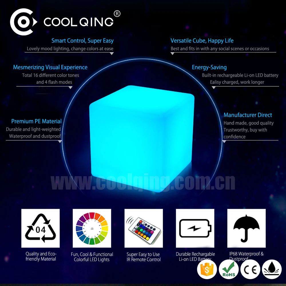 16-Mood Color Changing 10cm LED Light Cube Smart Home Decorative Lighting Gifts for Children Indoor Outdoor Christmas