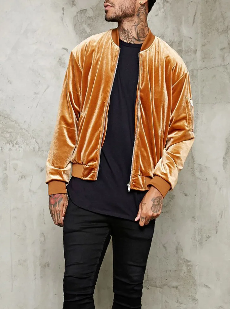 Men’s INC outlet Velvet Bomber Jacket