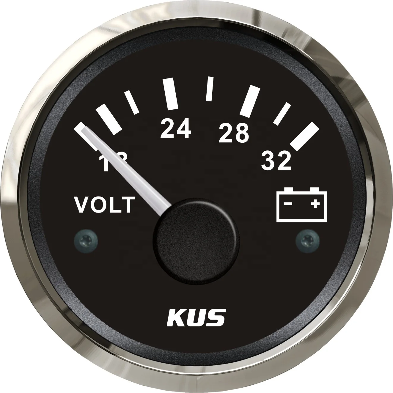 Высокое качество KUS 52 мм Вольтметр для двигателя Дисплей 18-32 В с красной и Желтой подсветкой