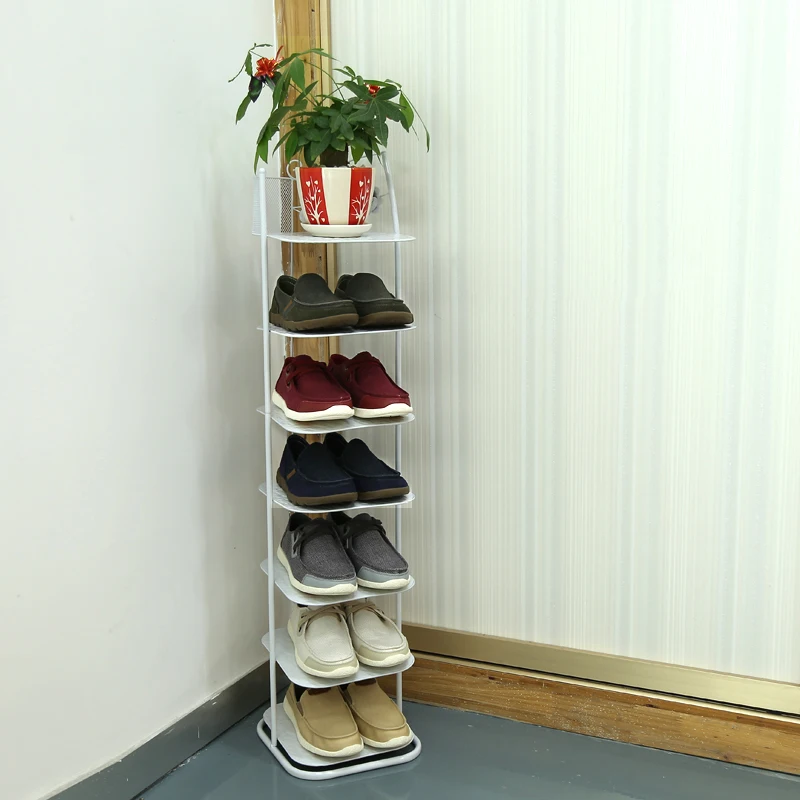 Junju Made of 6 Layer Shoes Shelf Commercial Stand Shoe Rack with Mesh Wire