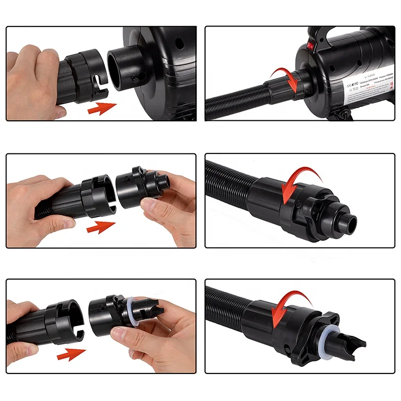 1200W High Speed Heavy Duty 220V Electric Air Pump Inflatables Blow up ...